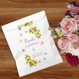 Bolsa De Papel Baby Shower de la mariposa pequeña