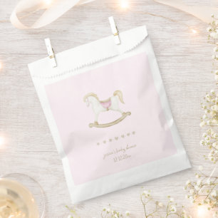 Bolsa De Papel Baby Shower de lechuga rosa de caballo de Rockefas