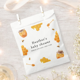 Bolsa De Papel Baby Shower de marco moderno de abejorro de miel