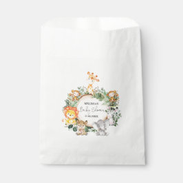 Bolsa De Papel Baby Shower de moda Greenery Jungle Safari Animals