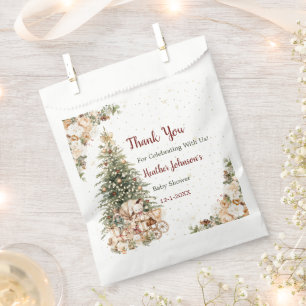 Bolsa De Papel Baby Shower de Navidad Boho Neutral