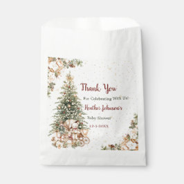 Bolsa De Papel Baby Shower de Navidad Boho Neutral