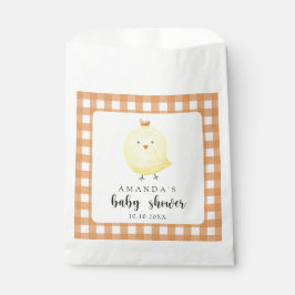 Bolsa De Papel Baby Shower de pollo acuarela
