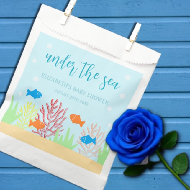 Bolsa De Papel Baby Shower de Sea Life (Subido por el creador)