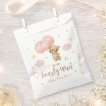 Baby Shower de Teddy Bear and Pink Balloons