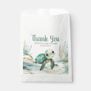 Bolsa De Papel Baby Shower de tortuga marina