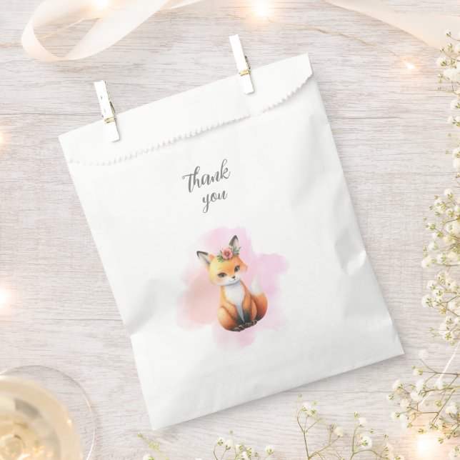 Bolsa De Papel Baby Shower de Woodland Animals (Cortado)