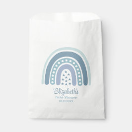 Bolsa De Papel Baby Shower del arcoiris azul Boho