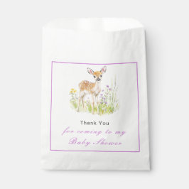 Bolsa De Papel Baby Shower del venado de primavera
