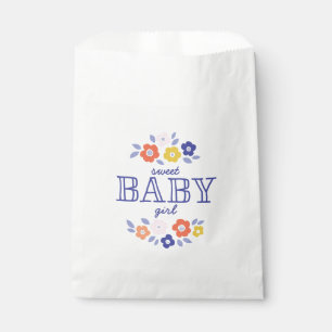 Bolsa De Papel Baby Shower en cascada de flores antiguas