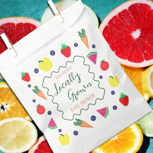 Bolsa De Papel Baby Shower en el mercado de agricultores locales (Subido por el creador)