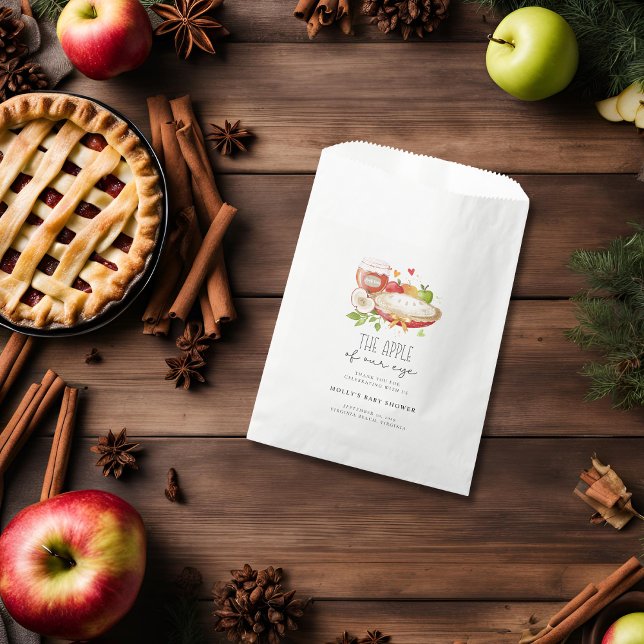 Bolsa De Papel Baby Shower Favor Bag de Apple of Our Eye (Apple of Our Eye Baby Shower Favor Bag )
