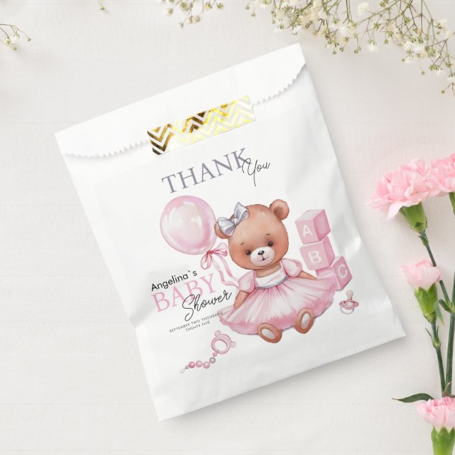Bolsa De Papel Baby Shower Favor Bags Teddy Bear (Sellado)