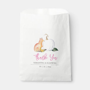 Bolsa De Papel Baby Shower favorece a la zorra de calabaza de oto