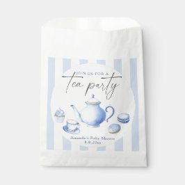 Bolsa De Papel Baby Shower Fiesta de té azul