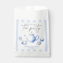 Bolsa De Papel Baby Shower Fiesta de té azul