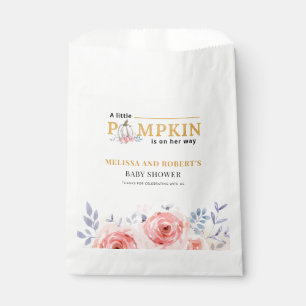 Bolsa De Papel Baby Shower Floral de Calabaza