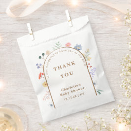 Bolsa De Papel Baby Shower floral de flores silvestres Spring Boh