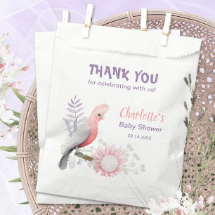 Bolsa De Papel Baby Shower Floral de Jardin de Lavanda Caprichosa
