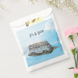 Bolsa De Papel Baby shower for a boy, van
