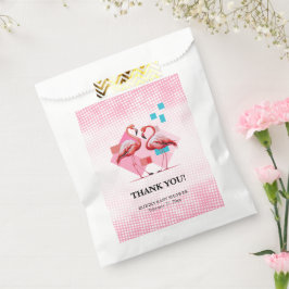 Bolsa De Papel Baby Shower Geométrico Moderno Flamingo