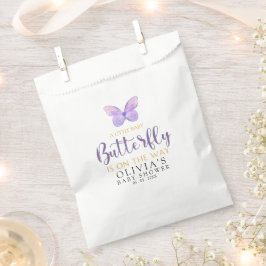 Bolsa De Papel Baby shower girl with Butterfly theme