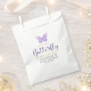 Bolsa De Papel Baby shower girl with Butterfly theme