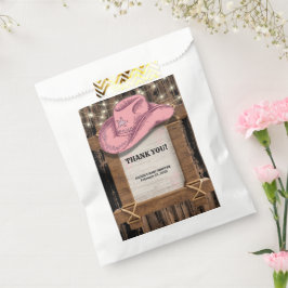 Bolsa De Papel Baby Shower, Gorra de Cowgirl rustica