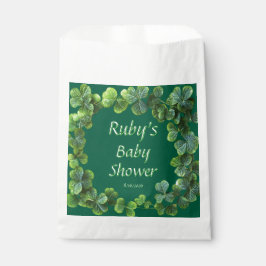 Bolsa De Papel Baby Shower Green Clovers