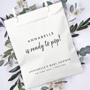 Bolsa De Papel Baby Shower   Listo para hacer pop moderno picorn