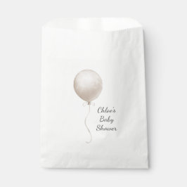 Bolsa De Papel Baby Shower moderno de globo Beige