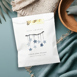 Bolsa De Papel Baby Shower móvil de Cuit Simple Blue Boy Star