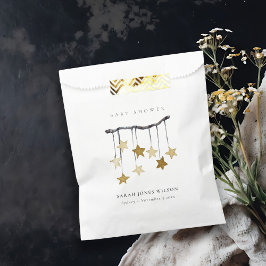 Bolsa De Papel Baby Shower móvil de Estrella Amarilla simple y si