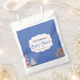 Bolsa De Papel Baby Shower Nautical Blue Boy
