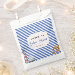 Bolsa De Papel Baby Shower Nautical Blue Boy