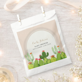 Bolsa De Papel Baby Shower Neutral Boho Cactus Arch
