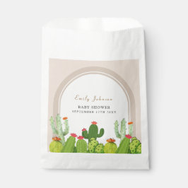 Bolsa De Papel Baby Shower Neutral Boho Cactus Arch