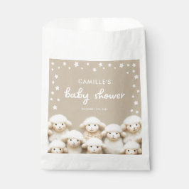 Bolsa De Papel Baby Shower Neutral de género de cordero pequeño