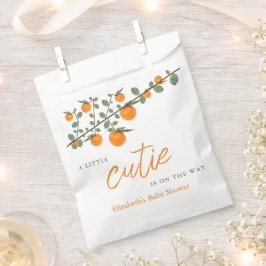 Bolsa De Papel Baby Shower neutral de género de Naranja cutáneo p