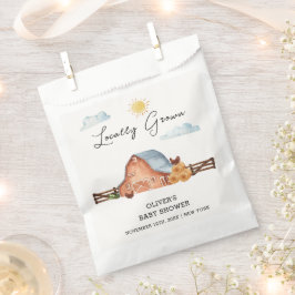 Bolsa De Papel Baby Shower Neutral de granjas cultivadas localmen