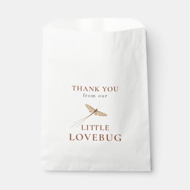 Bolsa De Papel Baby Shower Neutral Little Love Bug (Anverso)