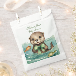 Bolsa De Papel Baby Shower neutro de género de Otter para bebés