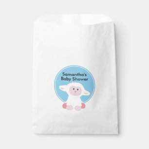 Bolsa De Papel Baby Shower personalizado de cordero lindo