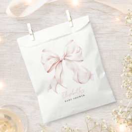 Bolsa De Papel Baby Shower Pink Bow