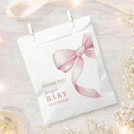 Bolsa De Papel Baby Shower Pink Bow