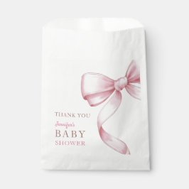 Bolsa De Papel Baby Shower Pink Bow