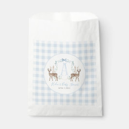 Bolsa De Papel Baby Shower Preppy Southern Blue Boy Deer