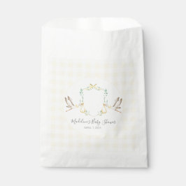 Bolsa De Papel Baby Shower Preppy Southern Yellow Stork
