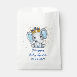 Bolsa De Papel Baby Shower Royal Blue Elephant Boy