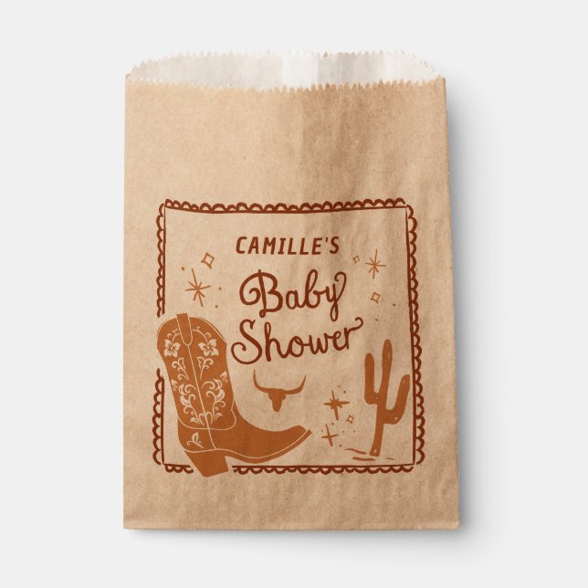 Bolsa De Papel Baby Shower ruso occidental (Anverso)